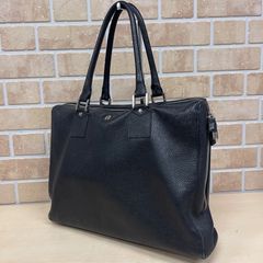 美品 】 マッシモ ビジネスバッグ トートバッグ オールレザー シボ革
