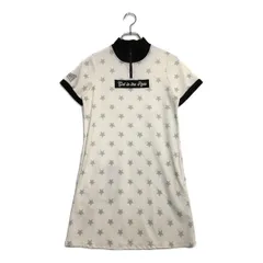 中古 レディース クアルトユナイテッド CUARTO UNITED ワンピース S 白 ホワイト 半袖 ハーフジップ 星柄