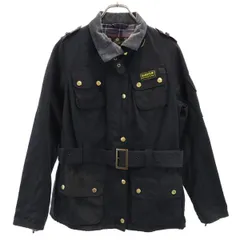 バブアー ワックスドコットン ジャケット 10 ブラック Barbour ウエストベルト レディース 【中古】  【231012】のサムネイル