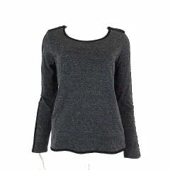 アルマーニエクスチェンジ A/X ARMANI EXCHANGE カットソー Tシャツ 長袖 ショルダーライン XS 杢 チャコールグレー 黒 ブラック 国内正規品のサムネイル
