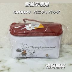 ※【未使用品】SNOOPY スヌーピー バニティ バッグ ポーチ  レッド アミューズメント
