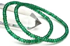 キラキラカット◇ グリーンアゲート　2.5x4mm　ボタン ブレスレット 1個売り パワーストーン 天然石 _B1475