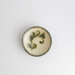 やちむん・唐草3.5寸皿（緑）