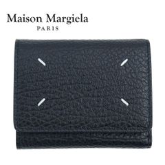 未使用級✨付属完備✨マルジェラ 三つ折り レザー 4ステッチ シボ革