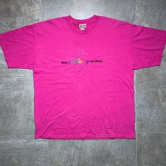 【90s】Walt Disney World  Tシャツ  XL size  ピンク  ホンジュラス製  Disney Vintage  ディズニー  ヴィンテージ  古着 ミッキー  刺繍  ウォルトディズニーワールド