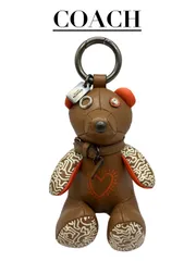 限定品　COACH レア　キースヘリング　レザー　くま　キーホルダー　コーチ コーチ COACH くま バッグチャーム キースヘリング キーホルダー
