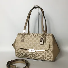 2509-59｜美品｜コーチ オプアート 2WAY ハンドバッグ ベージュ