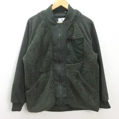 Q■ユニクロ/UNIQLO ホワイトマウンテニアリング ジップフリース■カーキ【 メンズS 】MENS/86【中古】