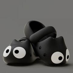 【スリッパ】黒猫 雑貨 ねこ デコレ プレゼント 猫雑貨 猫グッズ 千葉 キャット ネコ NEKO Cats Goods 猫