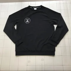 ト2501-③-3562 アディダスコンバットスポーツ　adidas combat sports 薄手ロゴプリントトレーナー　黒　Ｍ
