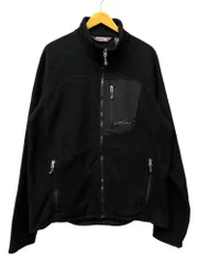 EDDIE BAUER (エディーバウアー) フリースジャケット POLARTEC 古着 4093 L ブラック メンズ/199