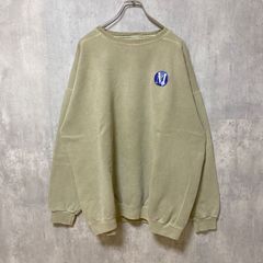 古着 used　SANTEE　サンティ　長袖刺繍ポイントスウェット　ベージュ　レトロ　Microsoft　秋冬服　Lサイズ