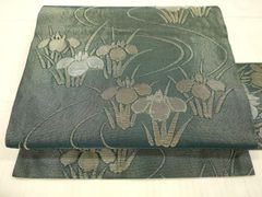 夏物 紗の八寸名古屋帯（夏草文）長375 透け感 正絹美品 - メルカリ