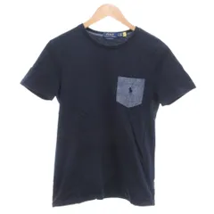 ポロ ラルフローレン POLO RALPH LAUREN CUSTOM SLIM FIT ポケットTシャツ 半袖 ロゴ刺繍 S 紺 /UO