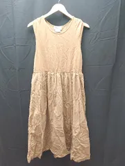 ◇ CIAOPANIC TYPY 無地 シンプル 切り返しデザイン ノースリーブ ロング ワンピース サイズONE ブラウン レディース E  【1303290018823】