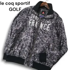 le coq sportif GOLF ルコック ゴルフ 秋冬 袖着脱可★ カモフラ 中綿 ブルゾン ジャケット Sz.LL メンズ 灰 大きいサイズ