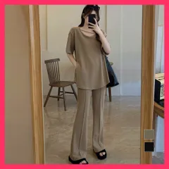 【スタッフおすすめ！】 セットアップ レディース 夏服体型カバー ルームウェア部屋着/カジュアル セット/ツーピースセット春 ゆったり アンサンブル 着やせ おしゃ おすすめ おしゃれ　かわいい　人気 2YIGULI-019
