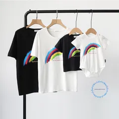 親子ペアルック ベビー 親子 リゾート 親子お揃い 熊柄 Tシャツ ワンピース ベビーロンパース パパ ママ おそろい 親子コーデ 家族 ギフト 