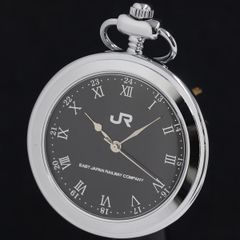 未使用 ⭐️ 非売品 JR東日本 20周年記念 懐中時計 スタンプラリー 稼働品】JR東日本 20周年 スタンプラリー QZ ブラック文字盤 懐中時計