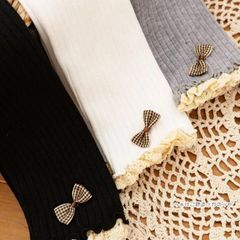 2足セット 靴下 キッズ かかとなし靴下 女の子 ハイソックス ニーハイソックス ルーズソックス 子供 ひざ上丈 膝下 フリル リボン おしゃれ ソックス オーバーニー ジュニア 通園 通学 運動会