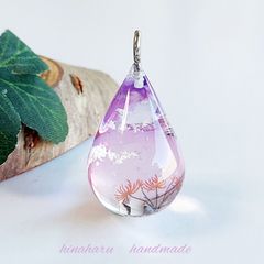 ドロップ空ネックレス(茜空＊彼岸花)