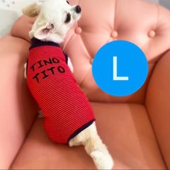 【TINOTITO (ティノティート) 】マルチボーダーつなぎ L 犬服 小型犬