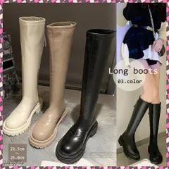 送料無料 ロングブーツ レディース 厚底ブーツ韓国 ストレッチブーツ 膝下 ジョッキーブーツ バックジップ ギザギザ厚底 PUブーツ 太ヒール おでこ靴 履きやすい 秋冬 美脚ロングブーツ黒 疲れないシューズ コンヒール ブーツ