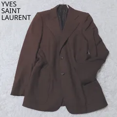 イヴサンローラン テーラードジャケット ベロア切替　ダブル　 茶色　黒　 M 2025年最新】Yves Saint Laurent メンズ テーラードジャケットの人気