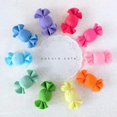 【同色2個セット】選べるカラフルキャンディ＊フェルトおもちゃ