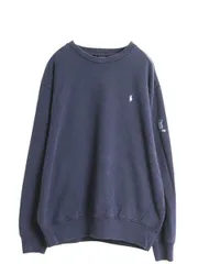 【お得なクーポン配布中!】 90s ポロゴルフ ラルフローレン ワンポイント スウェット メンズ L / オールド ポロ トレーナー 裏起毛なし 薄手 クルーネック シンプル 紺