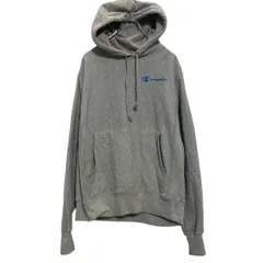 Champion プリントスウェット パーカーS グレー チャンピオン バックプリント リバースウィーブ 古着卸 アメリカ仕入 a612-6864