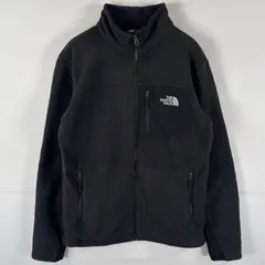 古着 ザ・ノースフェイス THE NORTH FACE フルジップフリースジャケット ワンポイントロゴ アウトドア 裏地ボア S  ブラック メンズ
