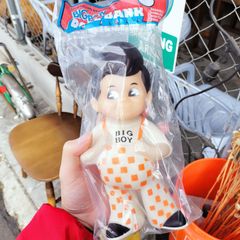 70’ｓ復刻◆ビッグボーイ ソフビコインバンク BIGBOY◆アメキャラ フィギュア 貯金箱 人形 レトロ