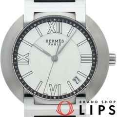 エルメス ノマード メンズ時計 NO1.710 箱 保証書 SS/革 メンズ時計 シルバー 仕上げ済  美品 【中古】