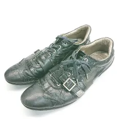 ◇ ARTISAN アルチザン スクエアトゥ 紐調節 ストラップ 軽量 カジュアル レザーシューズ 表記なし ブラック メンズ E  【1308290004852】