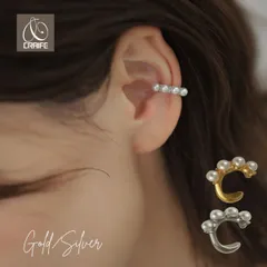 イヤーカフ イヤカフ イヤーカフス 4連パール 金属アレルギー対応 18K ニッケルフリー レディース 大人 個性的 モダン かわいい エレガント ジュエリー ゴールド シルバー 片耳用 送料無料 プチプライス高見え CRAIFE