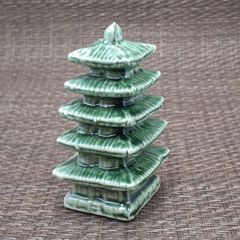 時代 五重寳塔 飛天窯 在銘 陶器 共箱 約6.2㎏ 高さ約40㎝