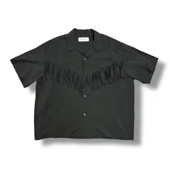参考上代28600円 DISCOVERED FRINGE RAYON SHIRT フリンジレーヨンシャツ 半袖シャツ オープンカラーシャツ ディスカバード DC-SS22-SH-03 ブラック 1 90812A7のサムネイル