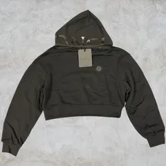定価９万円！！☆新品未使用タグ付き品☆ MONCLER Cropped Women's Hoodie パーカー XS〜XL　Black Color