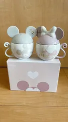 Francfranc フランフラン ディズニー ペアマグカップ　ピンク×グレー