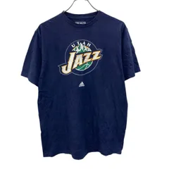 adidas 半袖プリントTシャツ L ネイビー アディダス プルオーバー ビッグプリント スポーティー 古着卸 アメリカ仕入 a705-5895