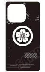 【中古】携帯ジャケット・カバー 家紋 スクエア強化ガラスiPhoneケース(対象機種/iPhone 14 Pro) 「夜桜さんちの大作戦」