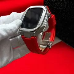 スクリューラバー アップルウォッチ　カスタム　メタル　ラバーバンド　ベルト 64