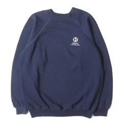 U.S.VINTAGE | 80s ロゴ刺繍 ラグラン スウェットシャツ | USA製 Hanes ヘインズ | ネイビー 紺 サイズ:L | 80年代 古着 ヴィンテージ | トップス トレーナー【メンズ】【中古】