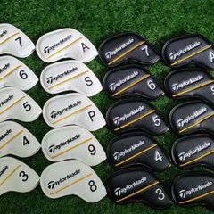 【新品未使用】TaylorMade テーラーメイド ゴルフ アイアンカバー マグネット吸着 ヘッドカバー 10枚セット ゴルフ クラブ ヘッドカバー 2色選択可能