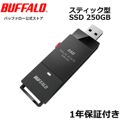 《整備済・再生品》 バッファロー SSD-PUT250U3-BKC(保証1年)