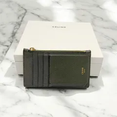 良品✨ セリーヌ ジップ付き コンパクトカードホルダー グレーのサムネイル