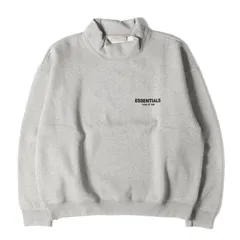 FEAR OF GOD ESSENTIALS フィアオブゴッド エッセンシャルズ スウェット ロゴ プリント オーバーサイズ モックネック スウェットシャツ トップス トレーナー プルオーバー 22SS  ウィート(WHEAT) L 【メンズ】