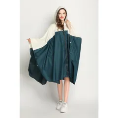 ☆ ネイビー ☆ レインポンチョ yk31 レインコート 自転車 ポンチョ リュック対応 カッパ ロング 軽量 レインポンチョ 雨具 レインウェア 大きいサイズ 防水 速乾 前開き ジュニア レディース メンズ かわいい おしゃれ