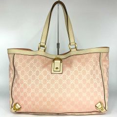 GUCCI GG柄 スエード ハンドバッグ ピンク - メルカリ